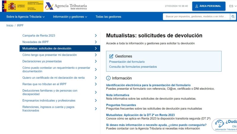 Solicitud de devolución del IRPF 2019-2023 para pensionistas que ...