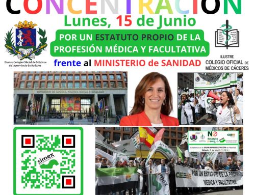 El Colegio de Médicos de Cáceres pone a disposición un autobús para asistir a la concentración del 15 de junio en Madrid por un Estatuto Propio