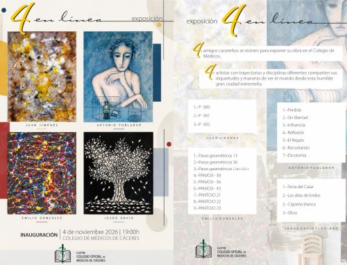 El Colegio de Médicos de Cáceres acoge la exposición colectiva «4 en línea»